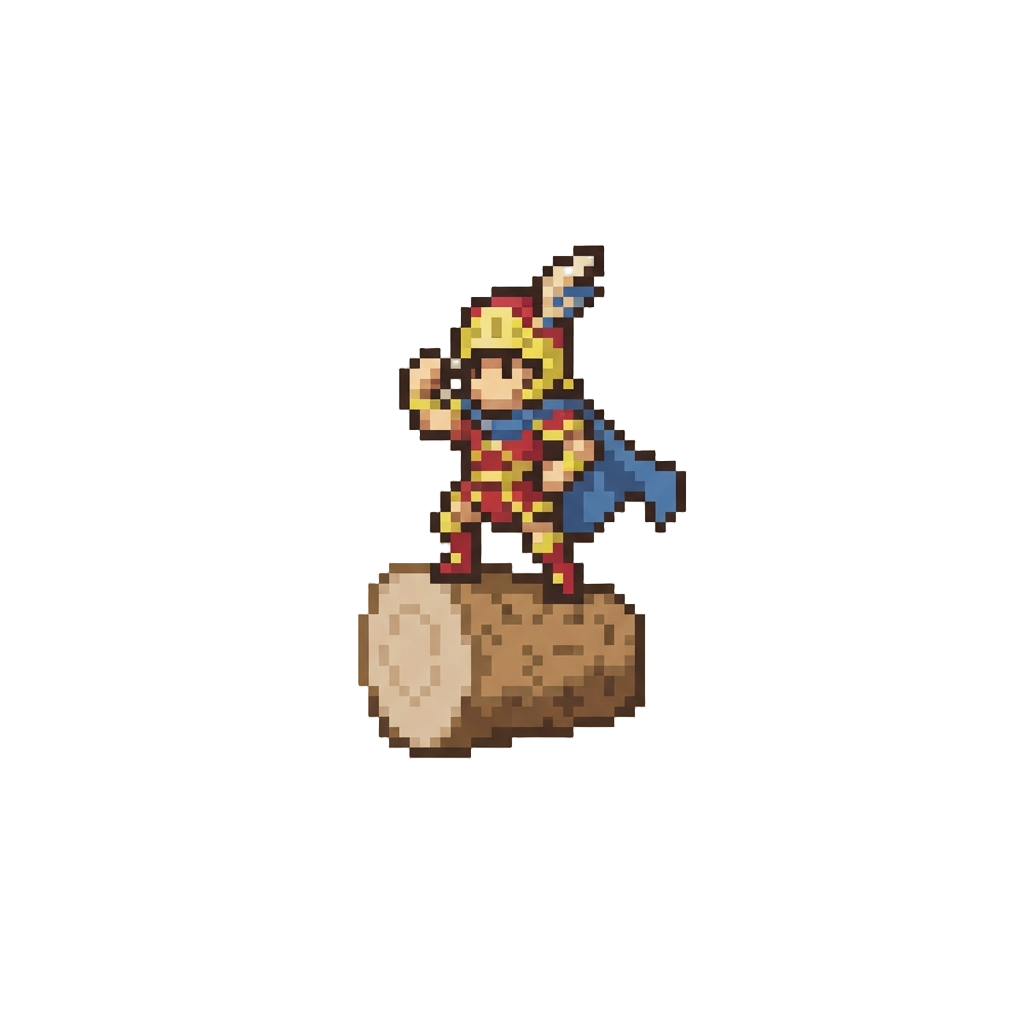 A Heroic Pose Atop an Overturned Potion Cork While Beating Its Little Chest