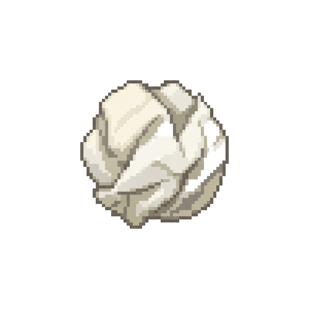 A Tossed Crumpled Paper Ball