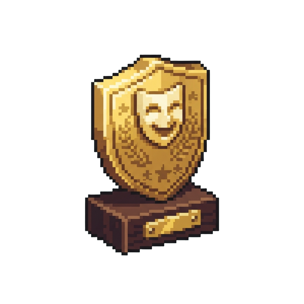 A Shiny Comedy Club Award Plaque
