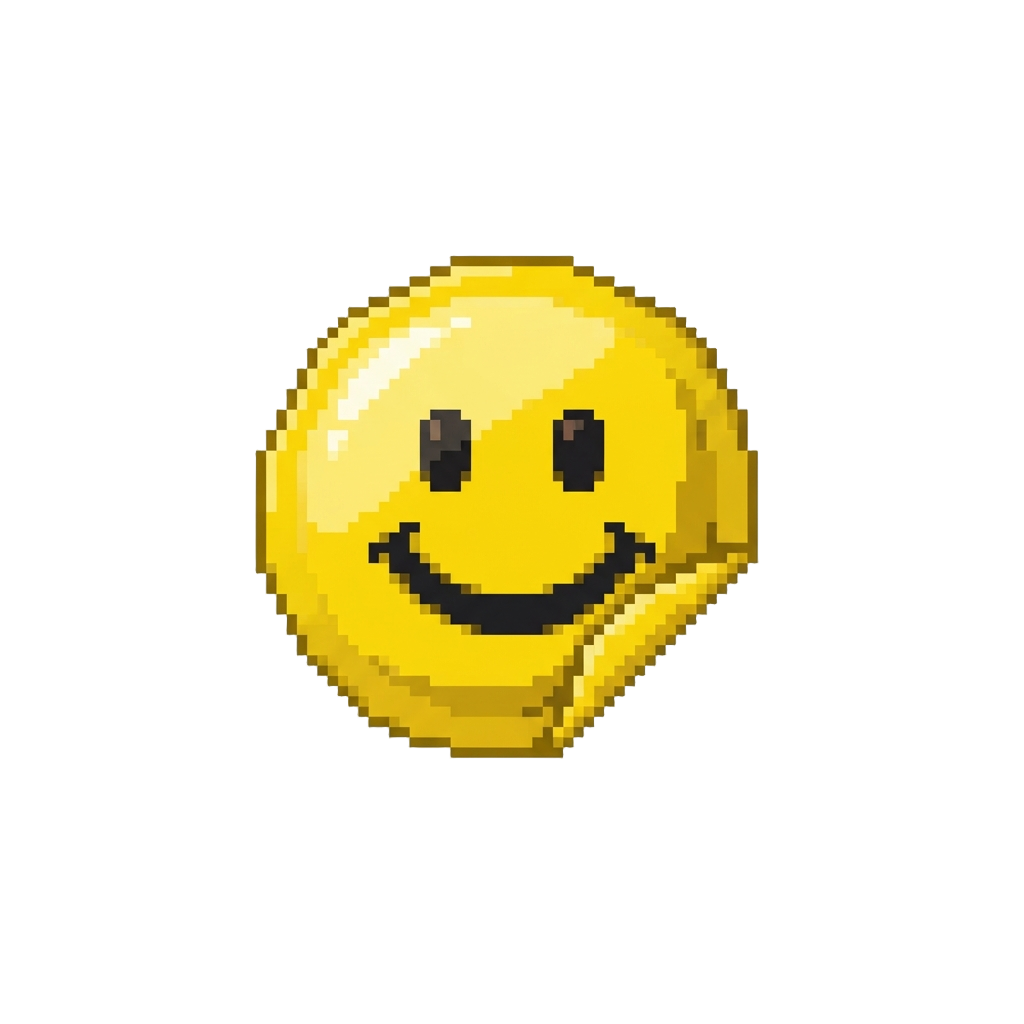 A Cute Smiley Face Sticker
