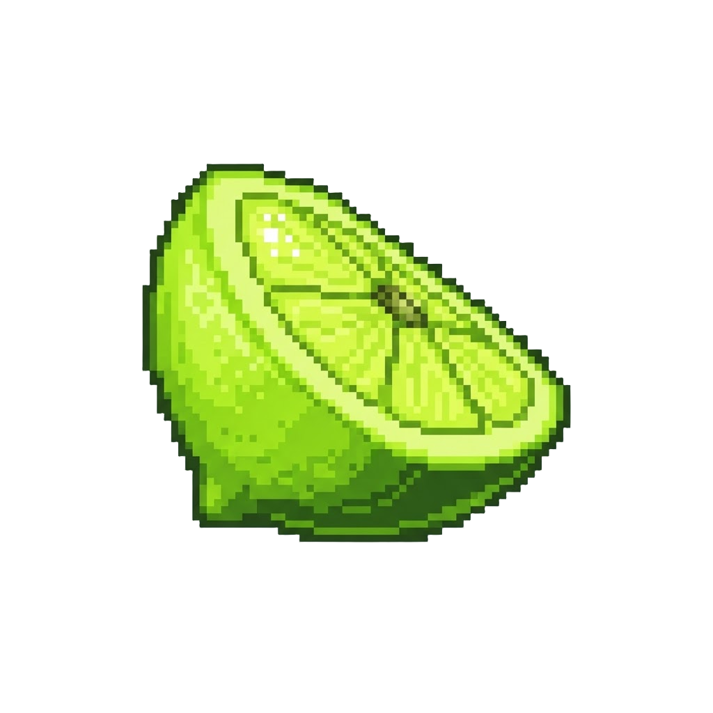 A Neon Green Super-sour Lemon Wedge