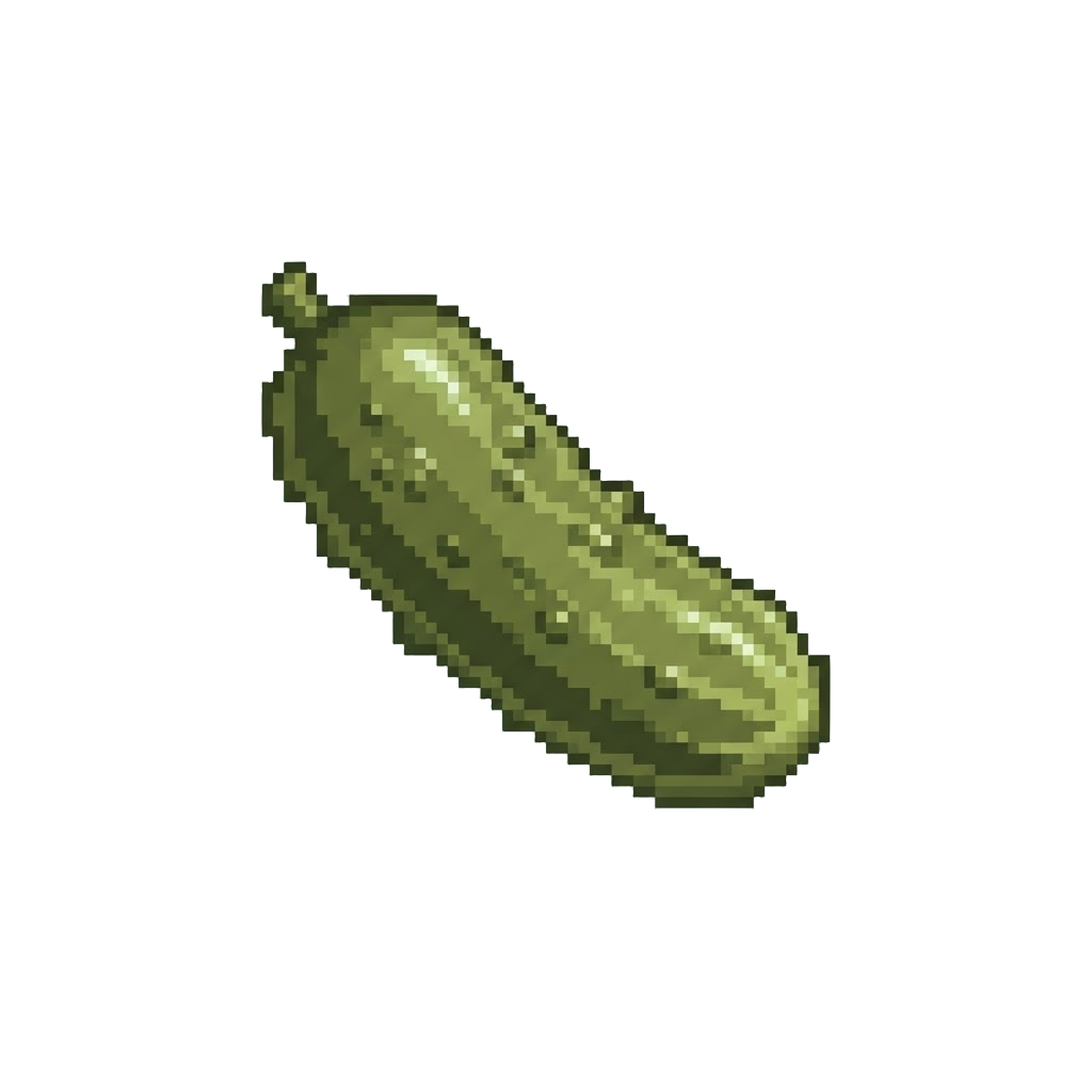 A Tart Pickled Mini Cucumber