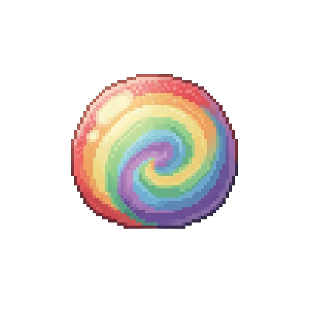 A Stretchy Rainbow Mochi Ball