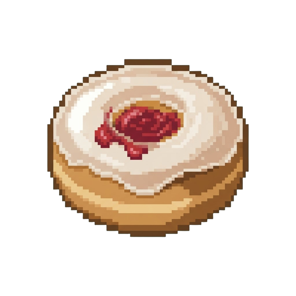 A Soft Glazed Jelly Donut