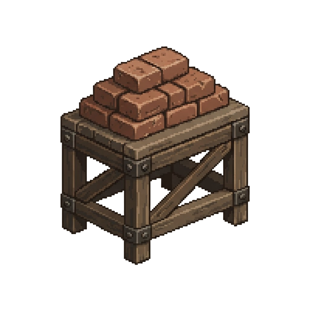The Reinforced Timber Stand Beneath the Bricks