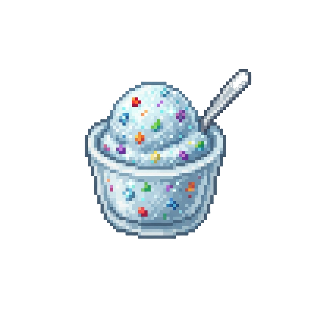 Glittery Rainbow Berry Arctic Snow Cream