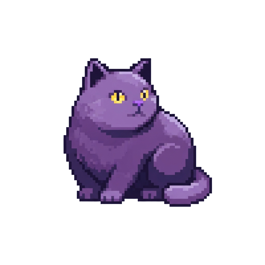 A Chubby Violet Shadow-cat