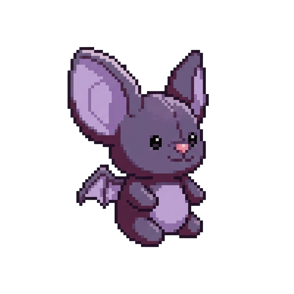 A Cute Bat Plush with Oversized Ears