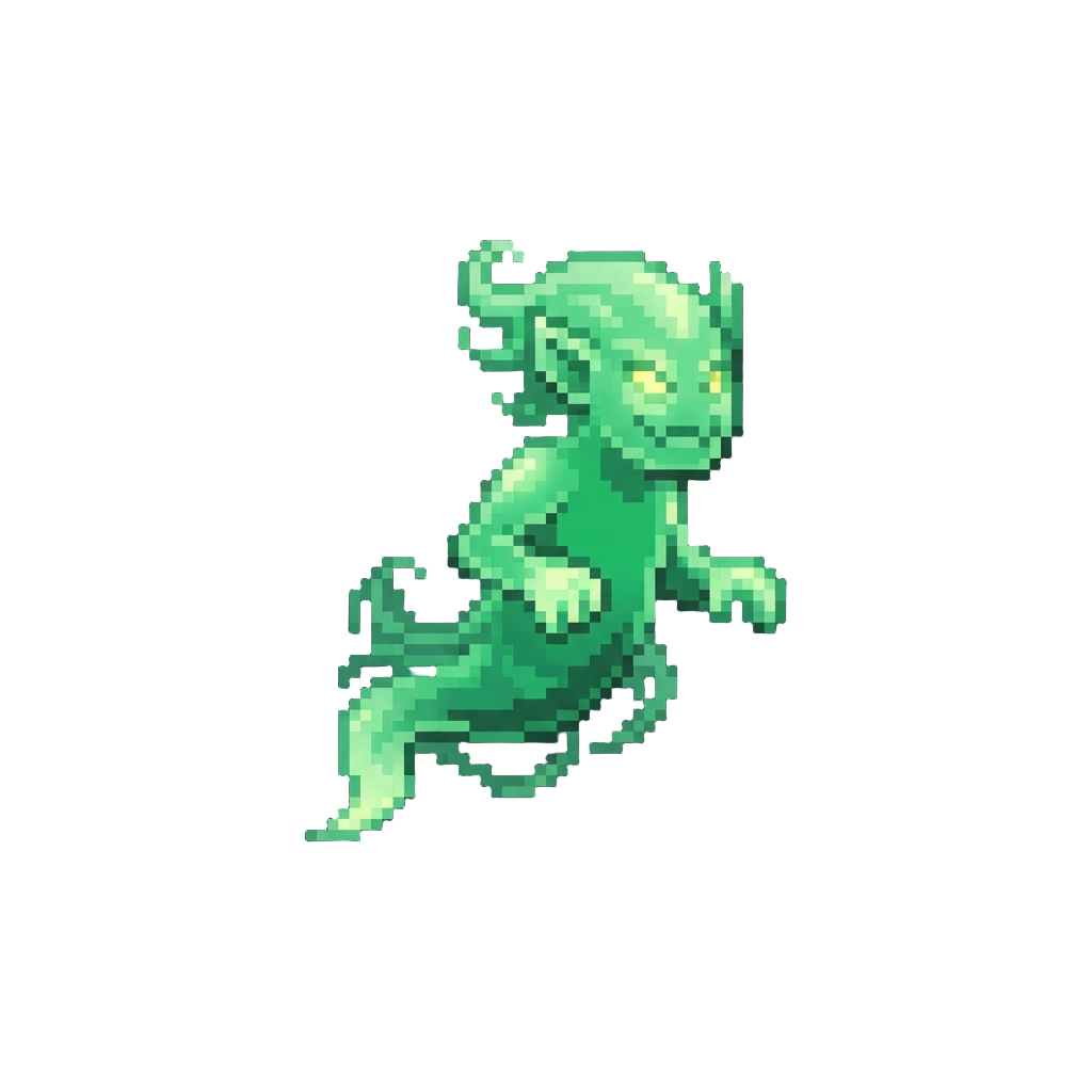 A Glowing Green Phantom Creature