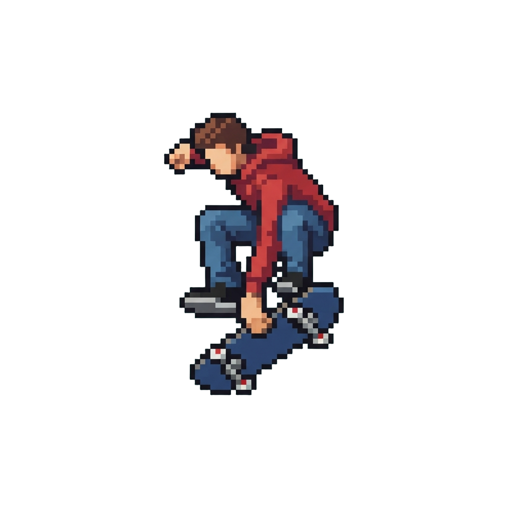 A Double Kickflip Indy Grab