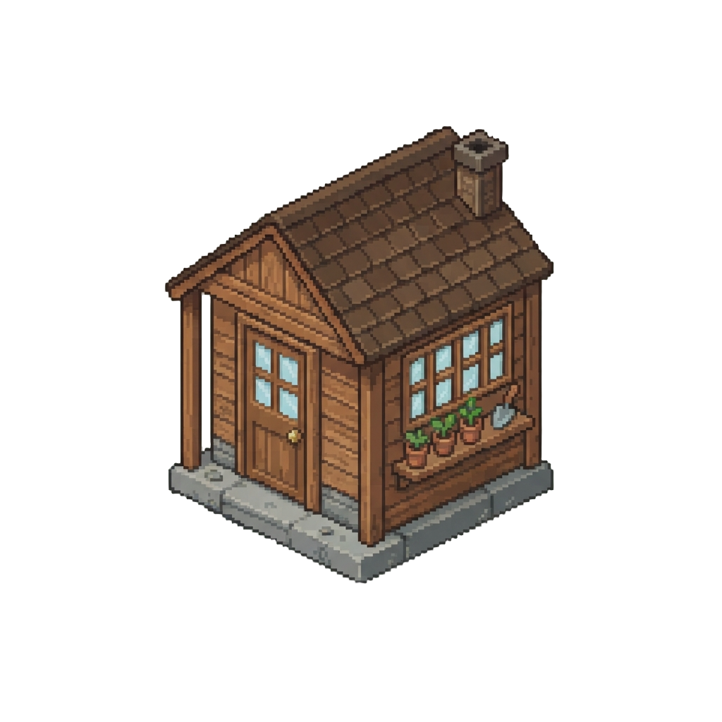 A Tiny Cedar Potting Shed