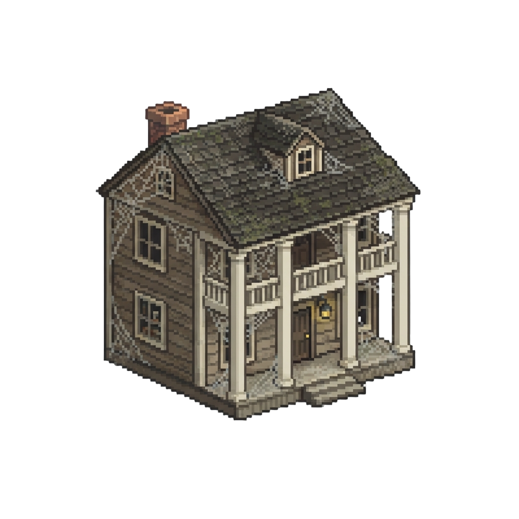 A Dusty Cobwebbed Plantation House