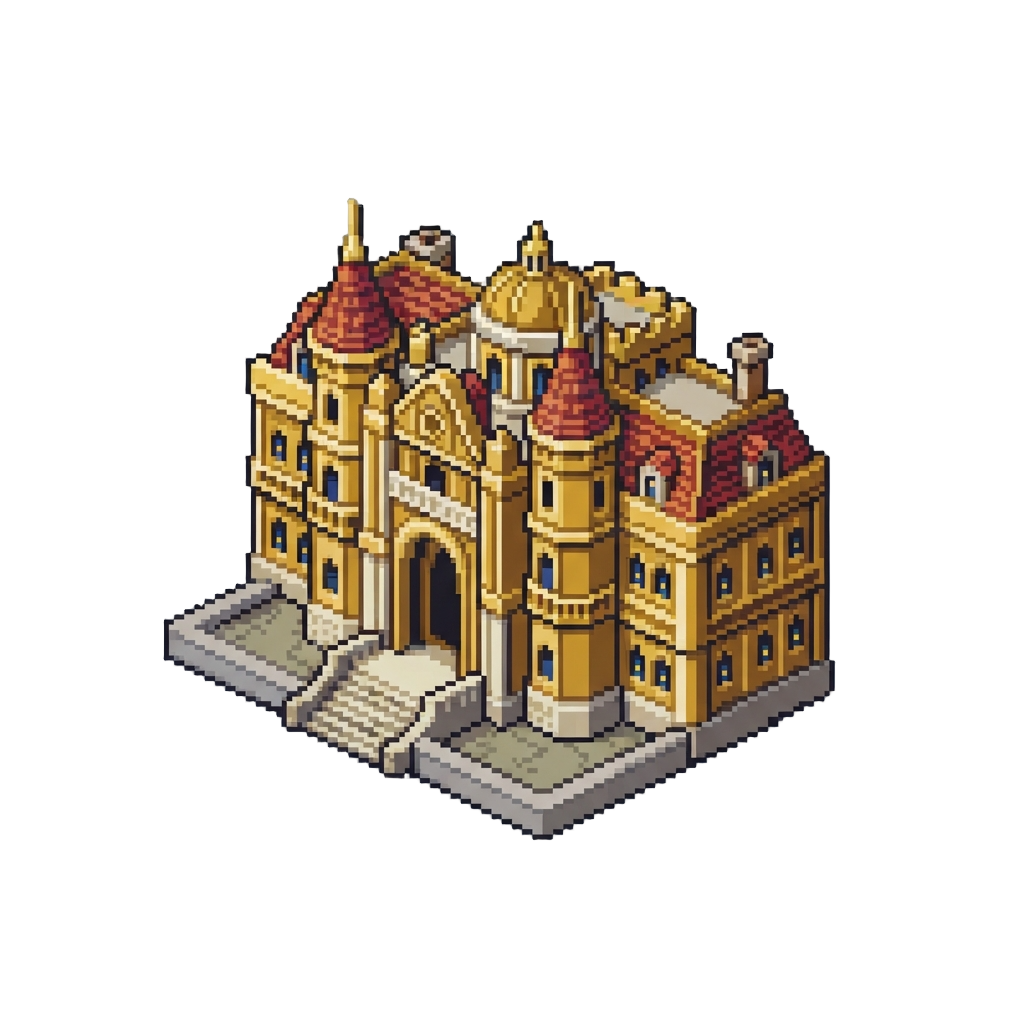 An Extravagant Golden Royal Palace Mansion