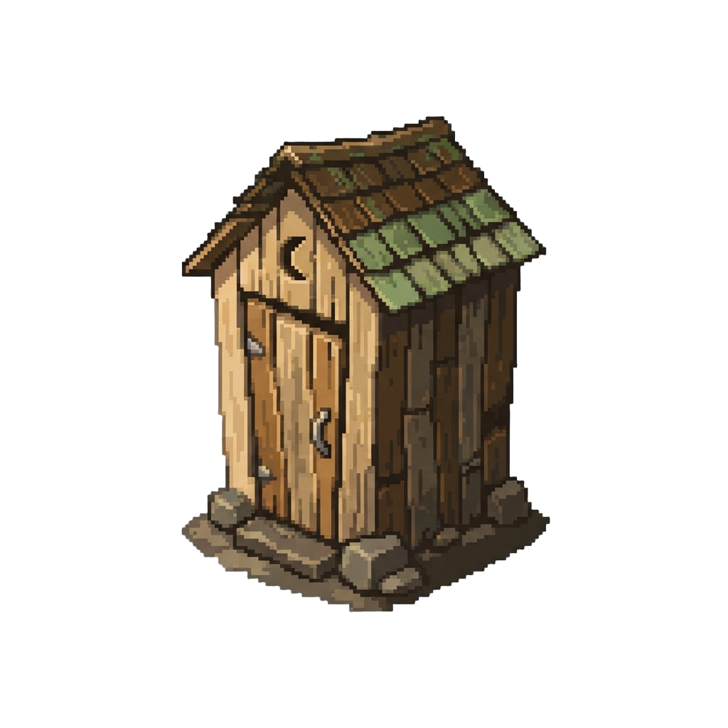 A Rickety Wooden Privy Shack