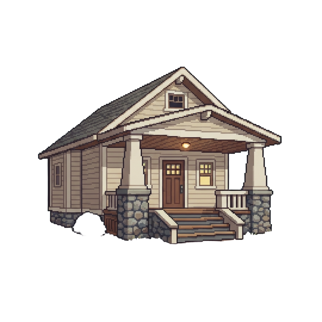 A Classic Craftsman Bungalow with a Wide Front Porch