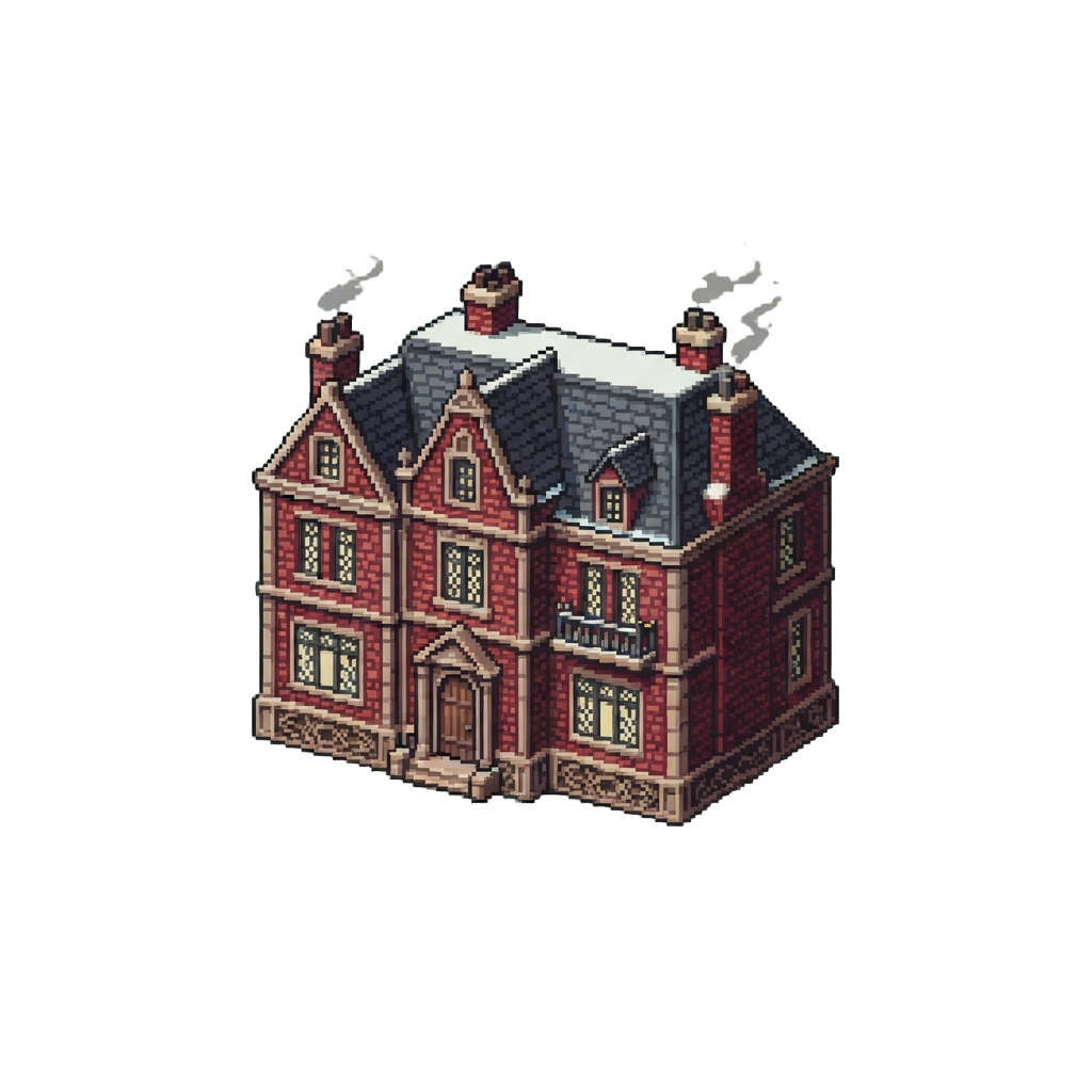 An Extravagant Classic Brick Manor Mansion