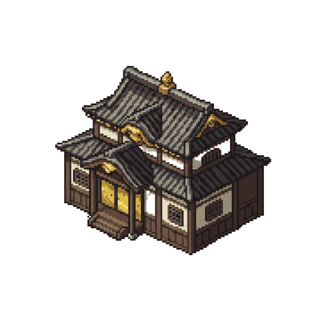 An Extravagant Japanese Zen Estate Mansion with Gold Leaf Detail