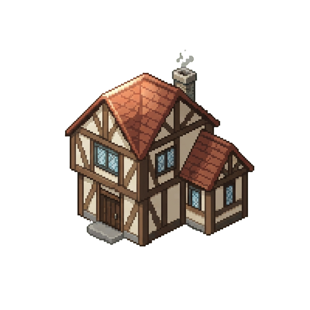 A Picturesque Tudor Style House with Timber Beams