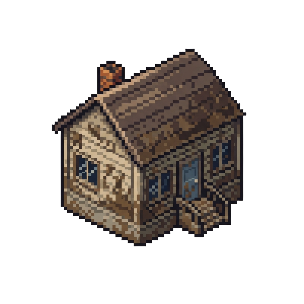 A Grime-covered Suburban House Splattered in Thick Brown Mud