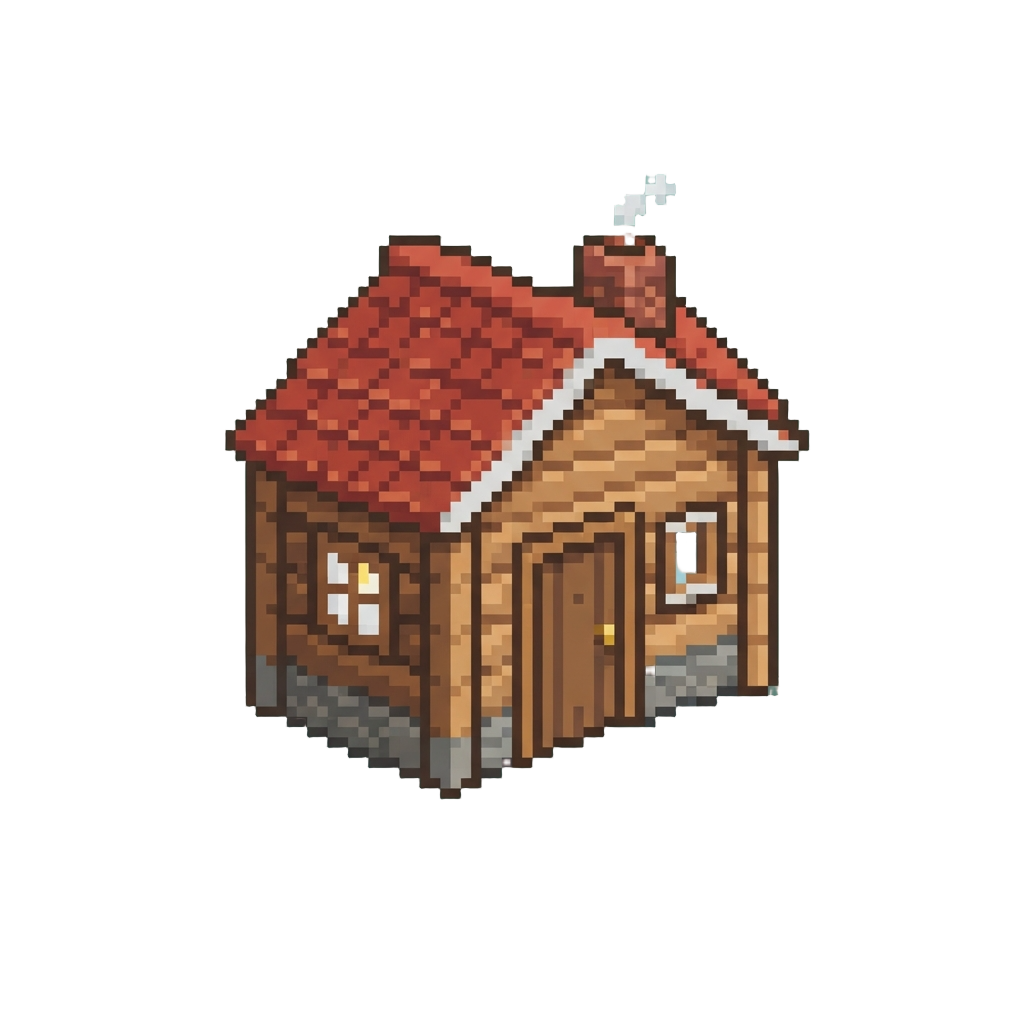 A Simple Cute Wooden Bungalow