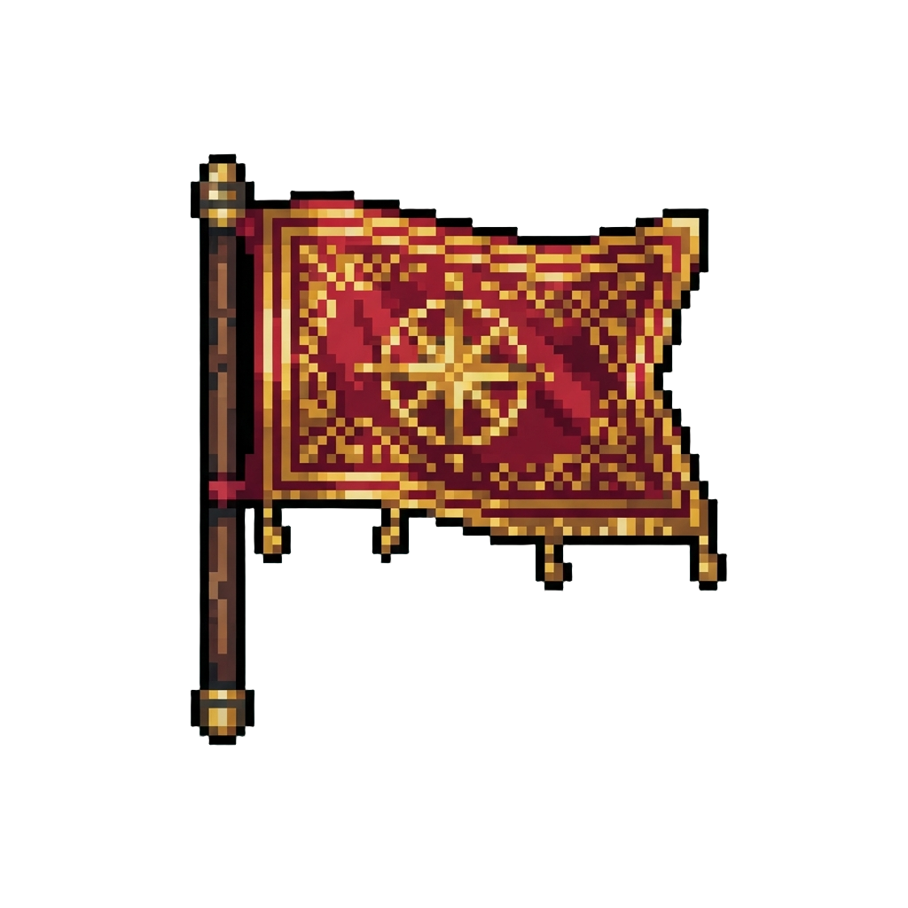 A Shimmering Golden-threaded Explorer Flag