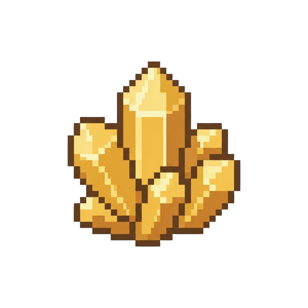 A Sparkling Golden Crystal Cluster