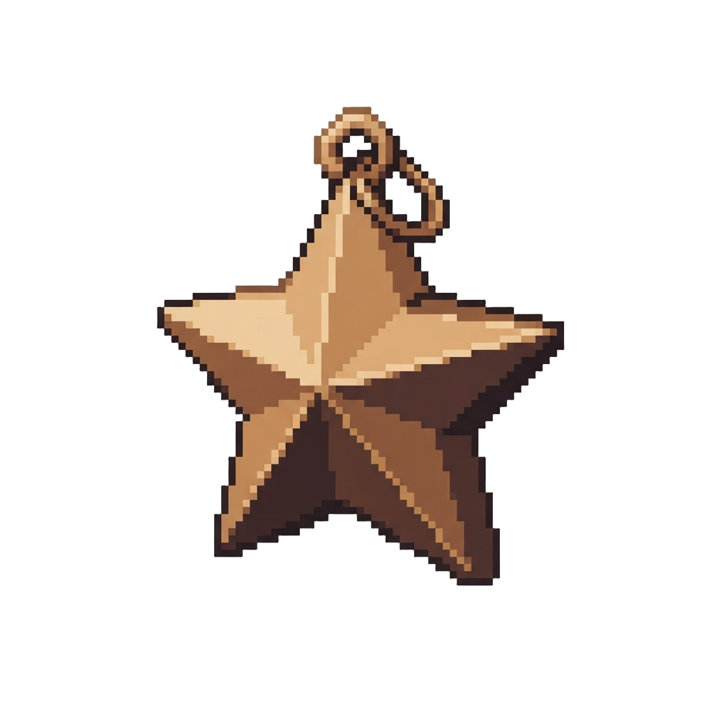 A Warm Bronze Star Charm