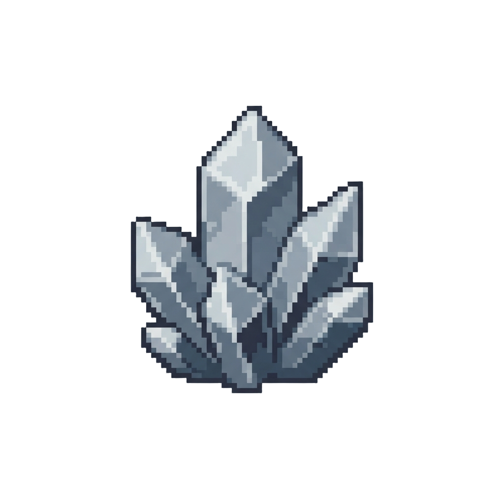 A Shiny Silver Crystal Cluster