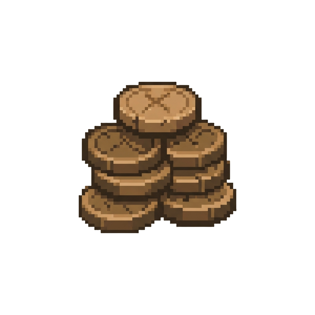 A Rustic Bronze Coin Pile
