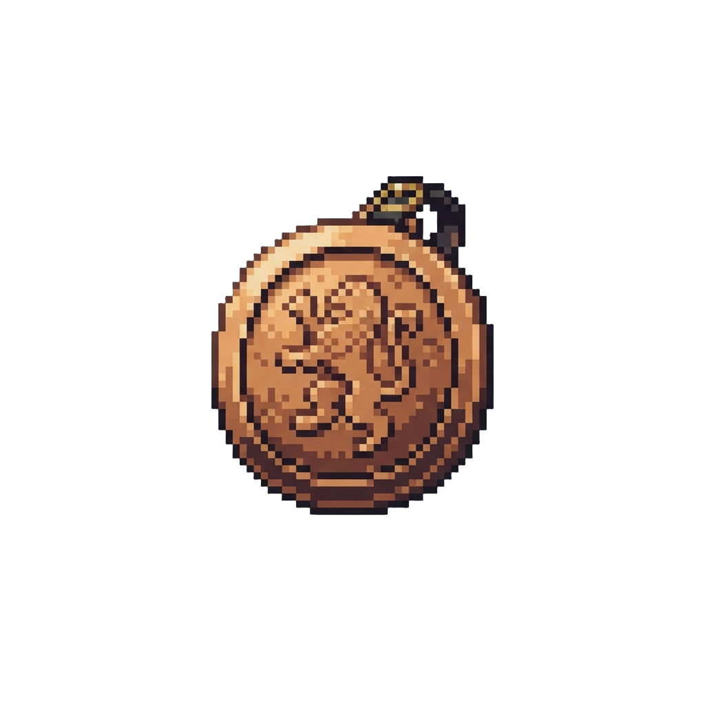 A Shiny Bronze Shield Medallion