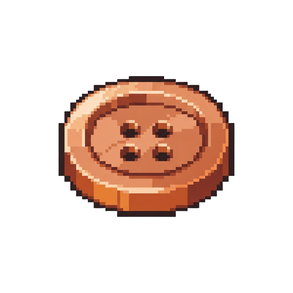 A Polished Copper Button