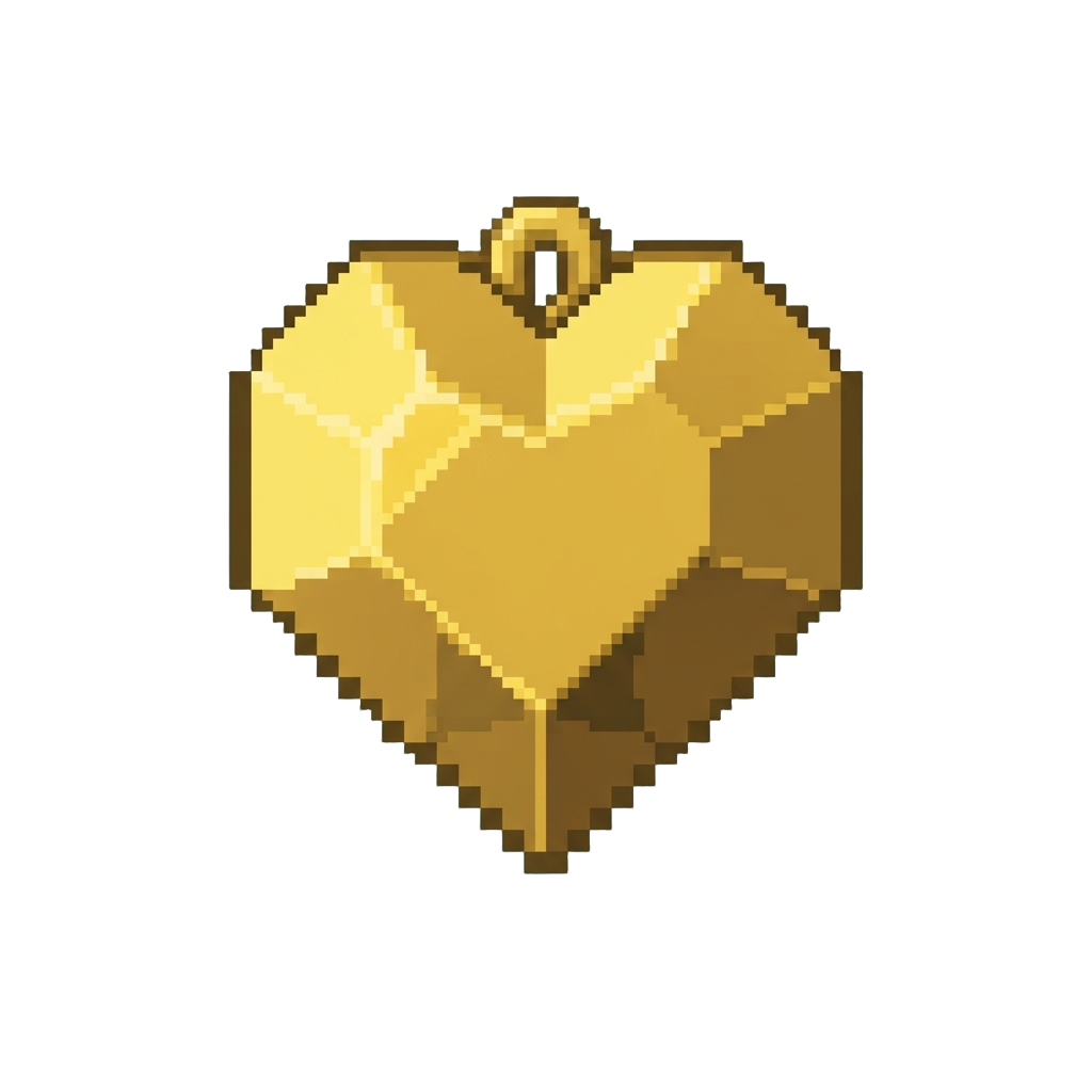 A Solid Gold Heart Gem