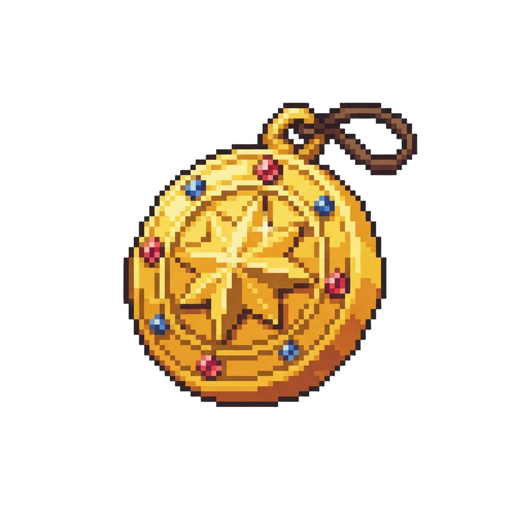 A Radiant Golden Star Medallion