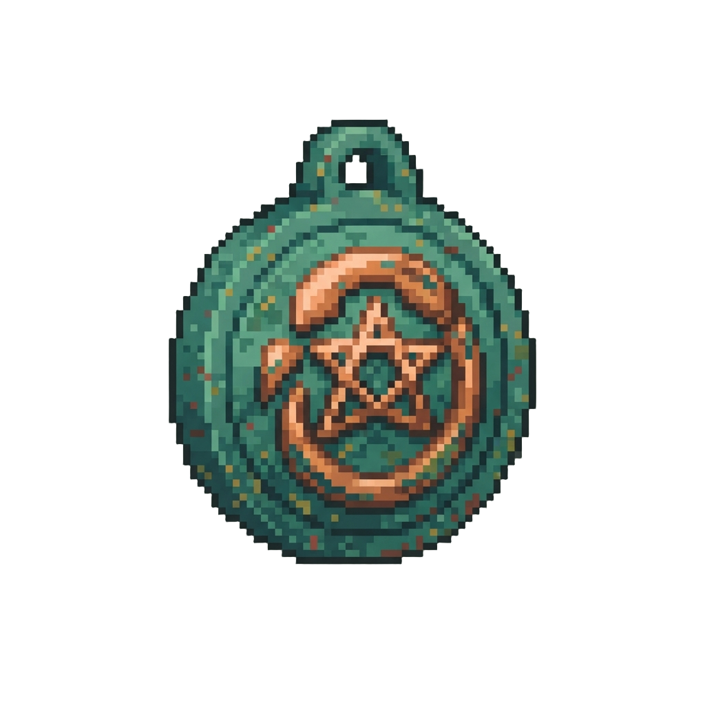 A Corroded Copper Medallion