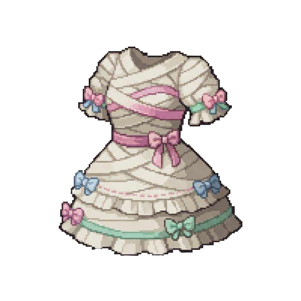 A Cute Mini Mummy Wrap Dress with Pastel Ribbons