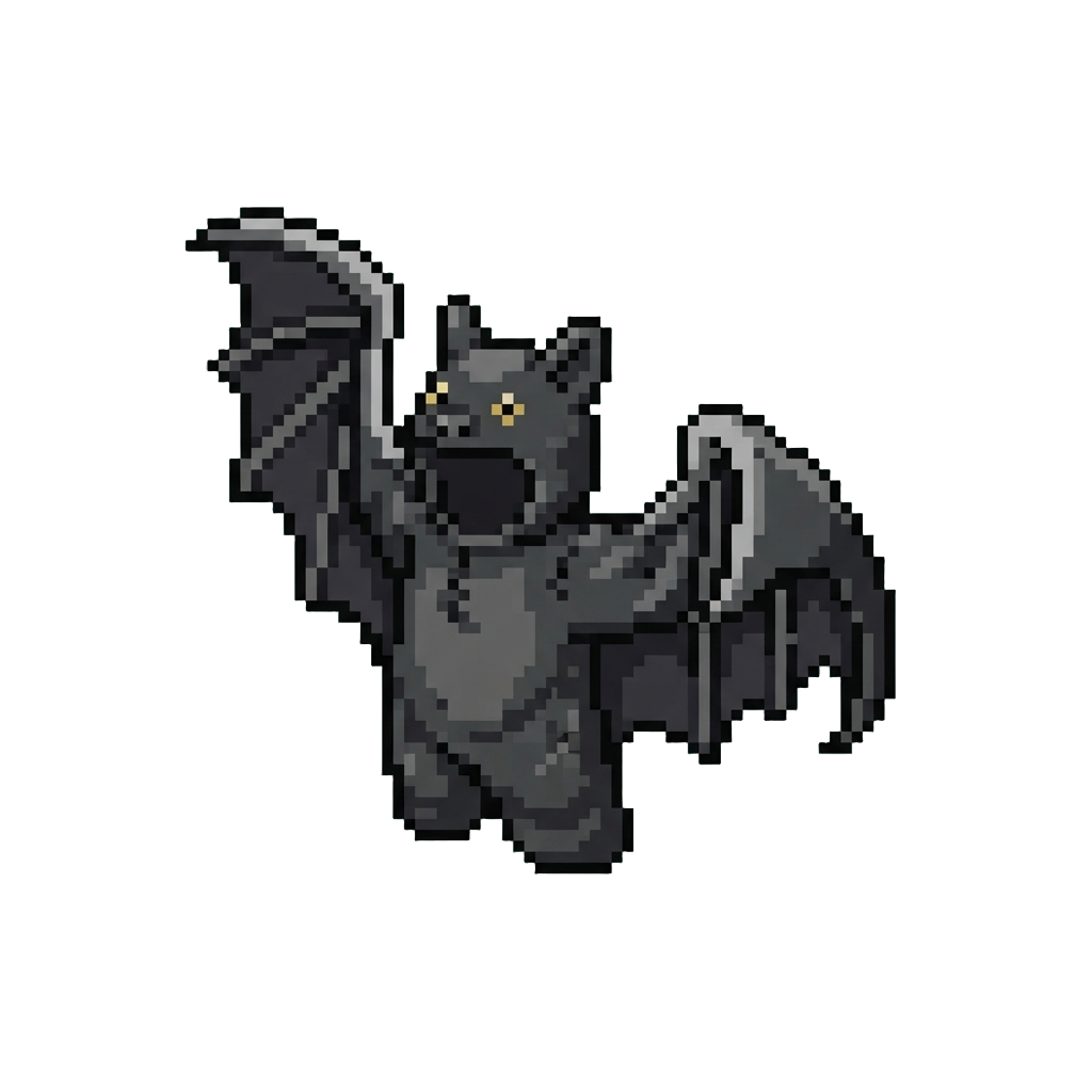 A Floppy Rubber Bat Costume Whose Giant Foam Wings Flap Out of Control