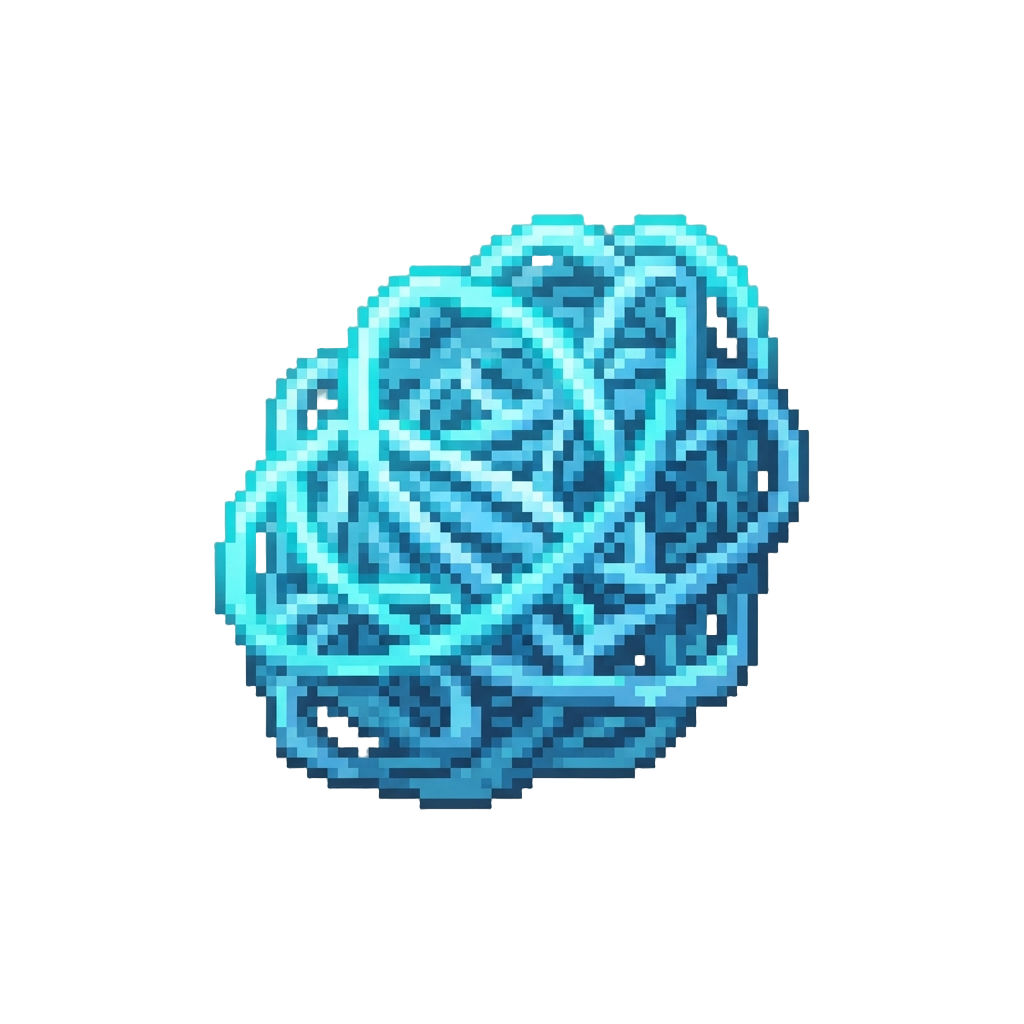 A Tangle of Glowing Plastic Spiderwebs Wrapped Like a Giant Cocoon