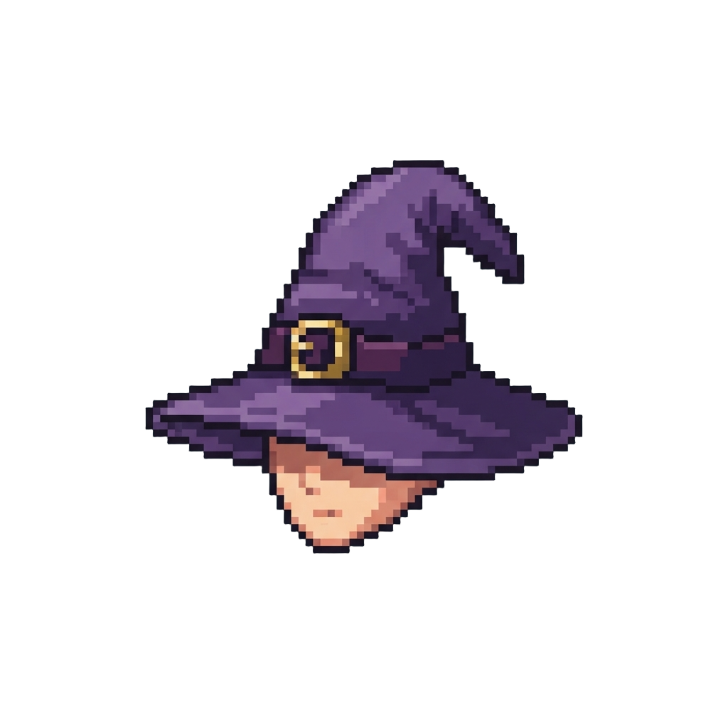 A Giant Witch Hat That Slides Down Completely Covering Her Nose