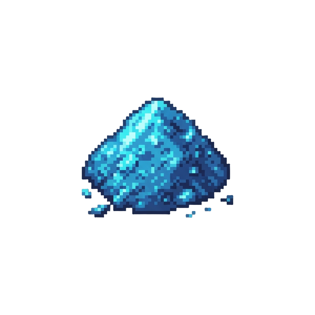 Shimmering Neon Blue Ash