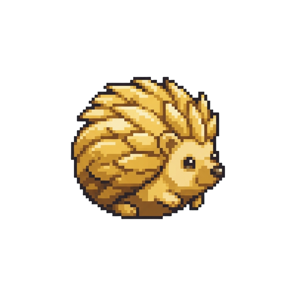 A Rolling Golden Hedgehog Toy