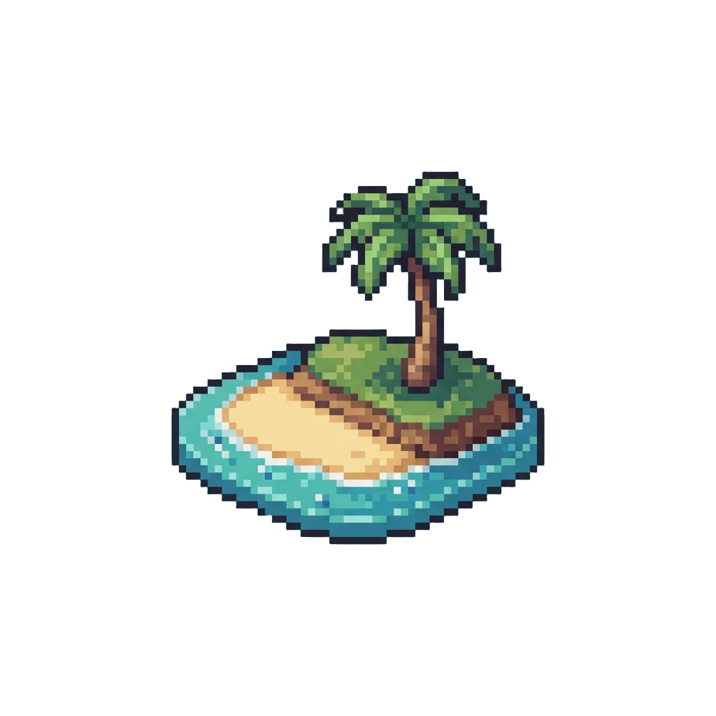 A Miniature Tropical Beach Island