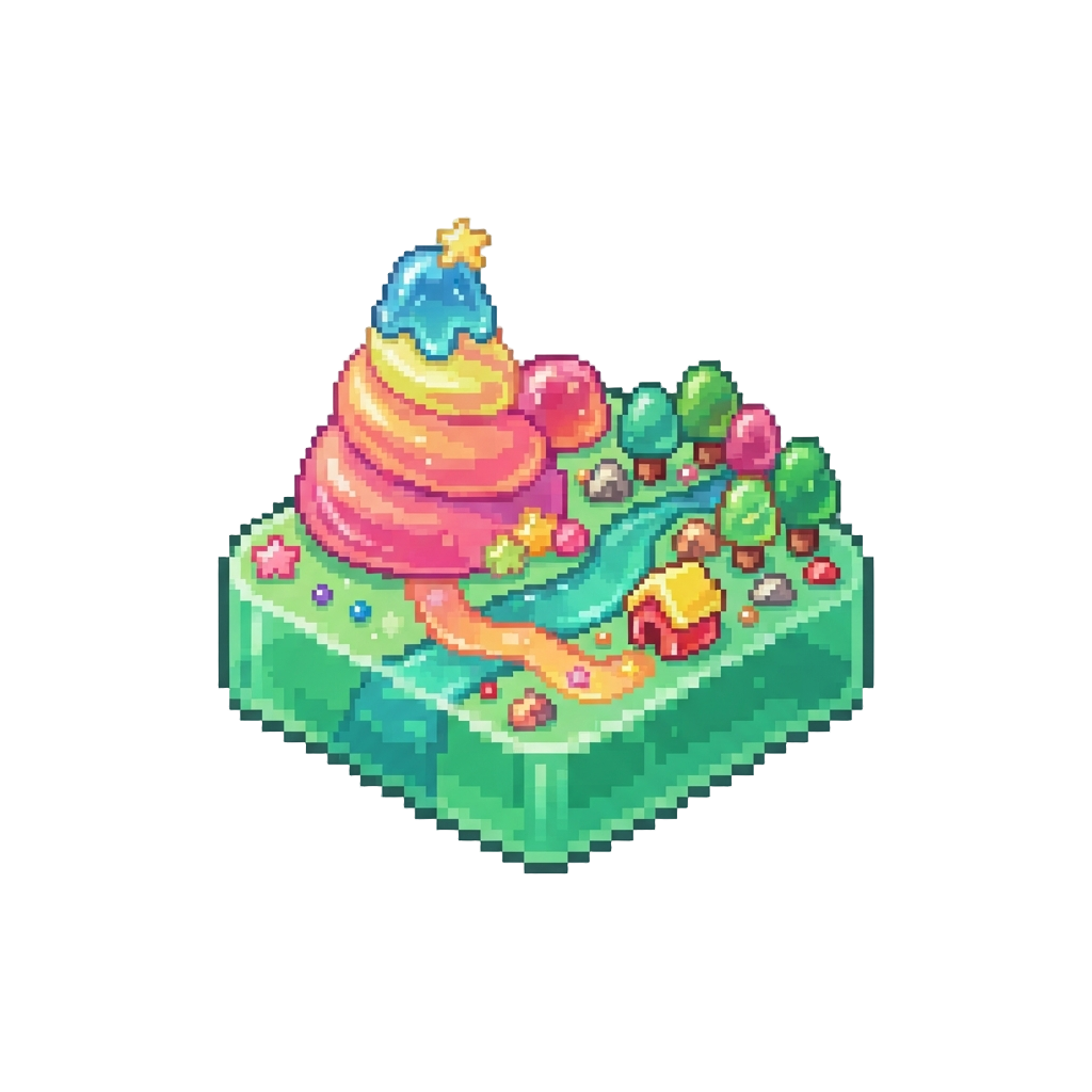 A Surreal Candy Land Made of Giant Gummies
