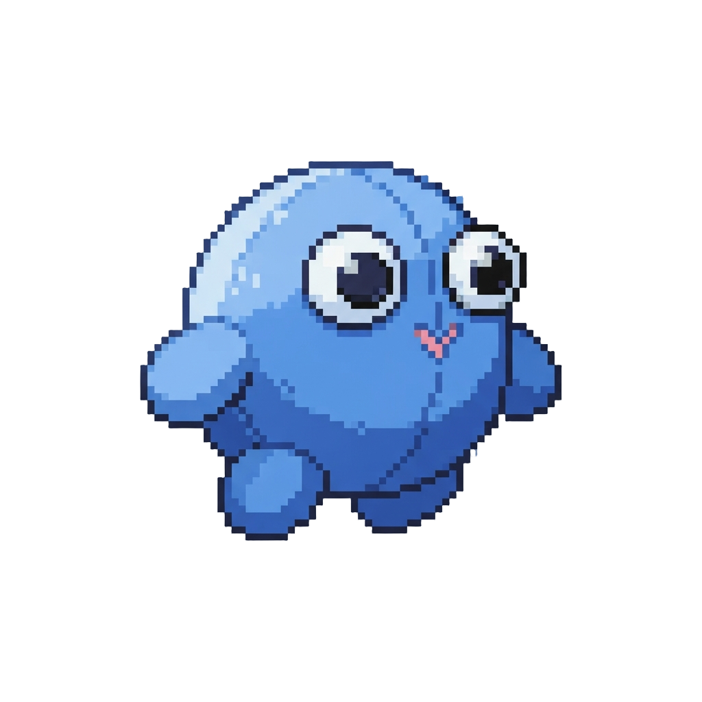 A Bouncing Plush Creature with Googly Eyes