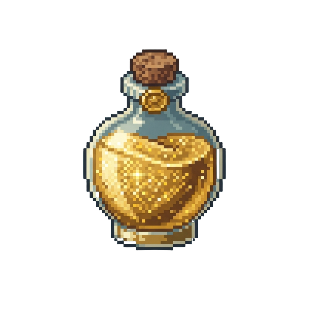 Sparkly Golden Glitter Water