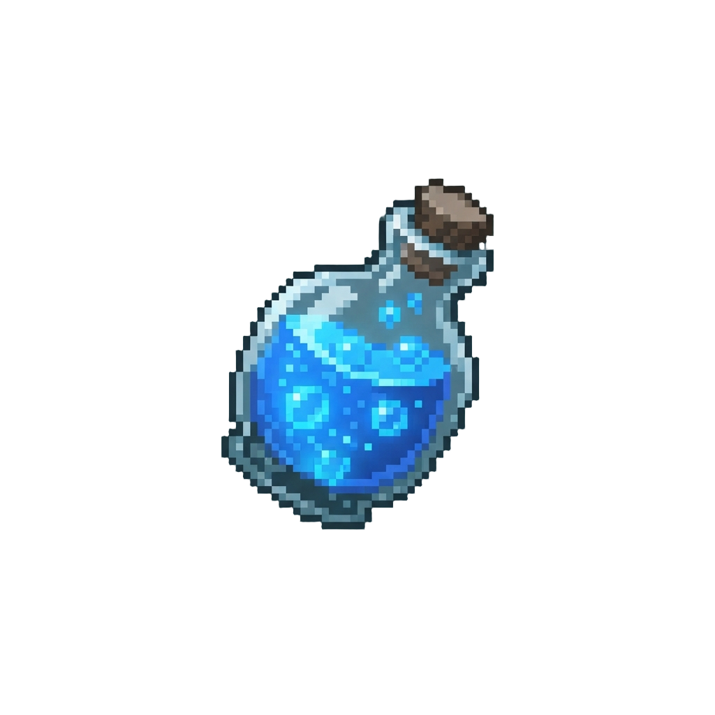 Glowing Blue Neon Liquid Bubbles