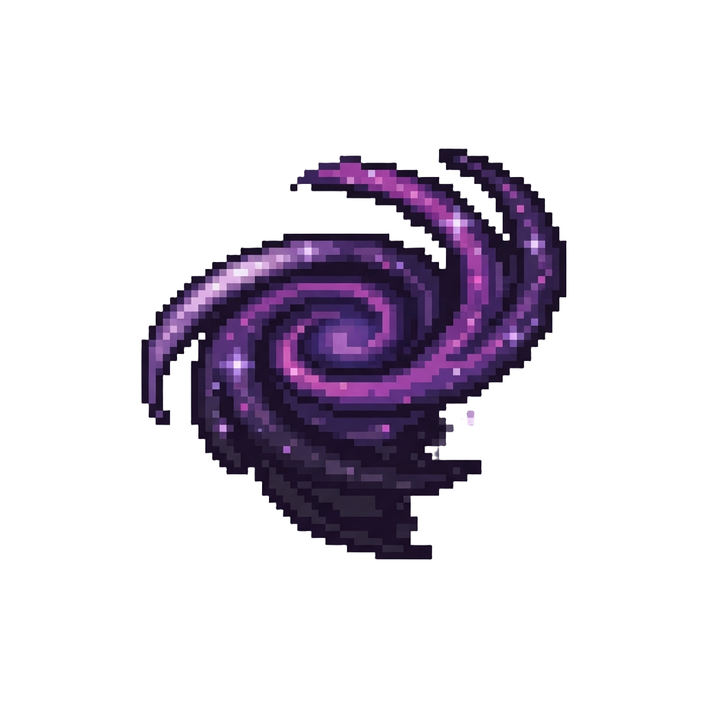 A Vortex of Glittering Dark Purple Stardust