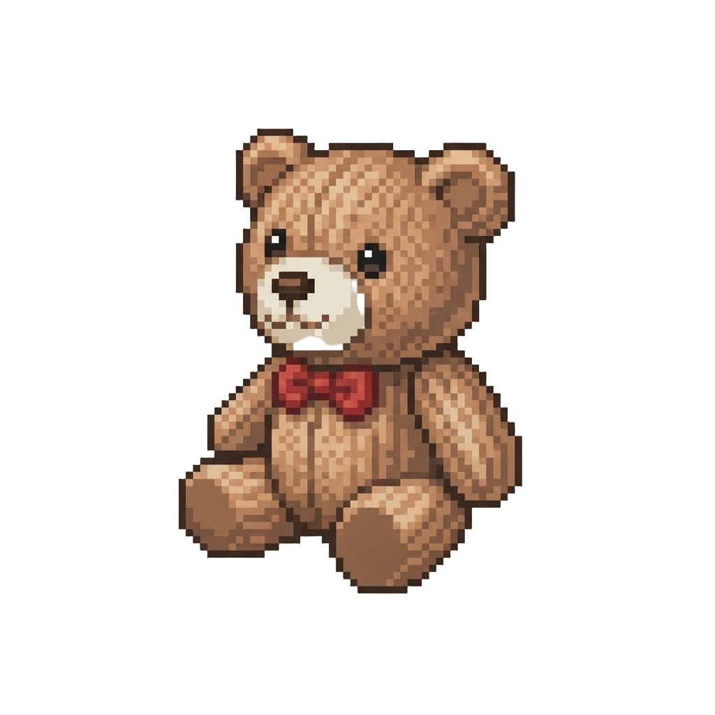 A Soft Knitted Teddy Bear