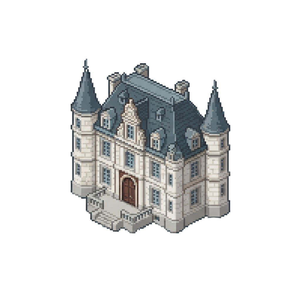A Towering Classic French Chateau Mansion