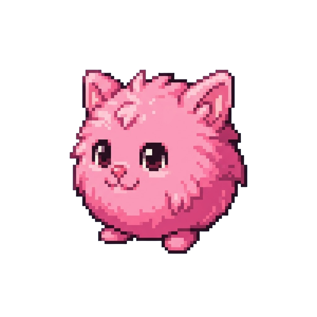 Pink Bouncy Puffball Creatures
