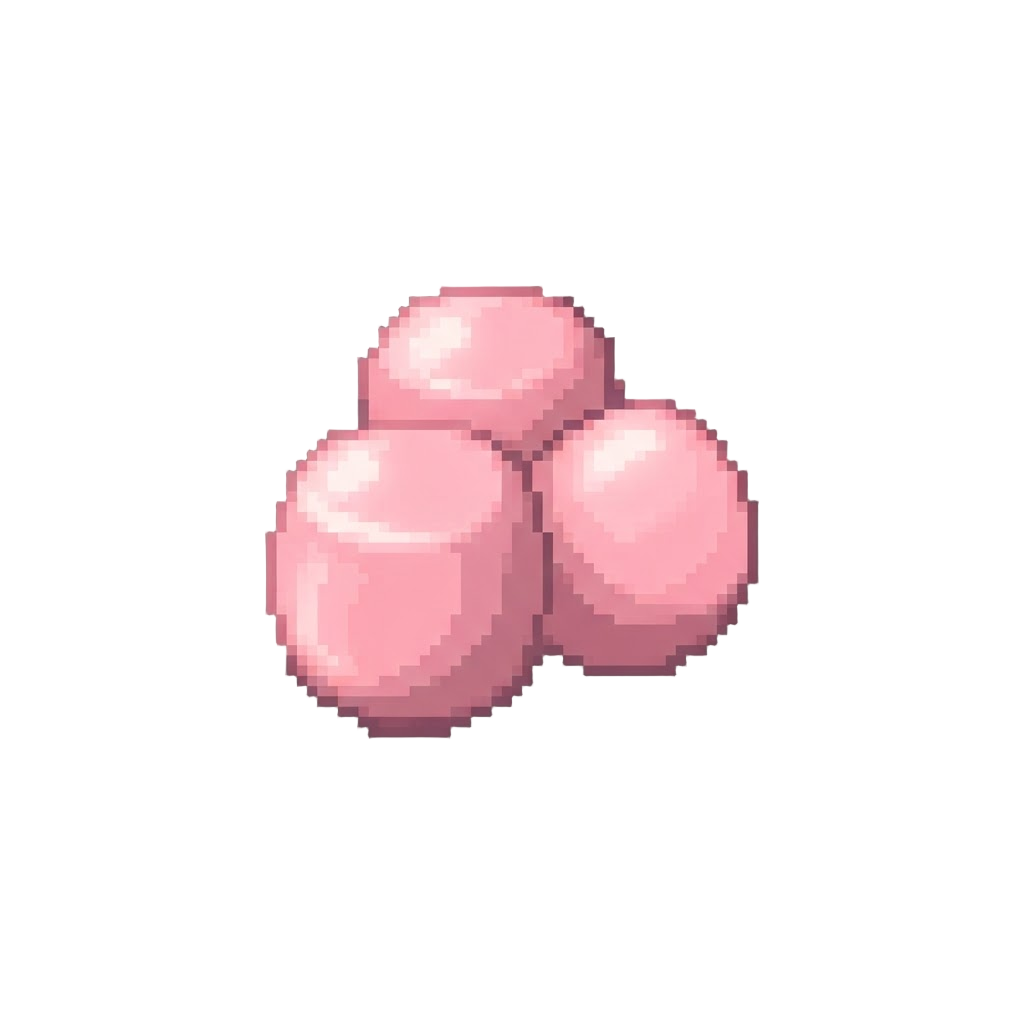 Glowing Pink Marshmallow Spheres